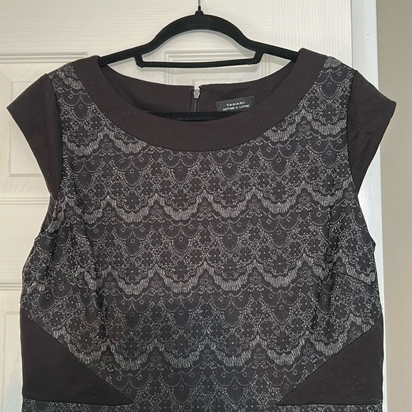 Tahari ASL Black Lace Dress - Picture 2 of 6